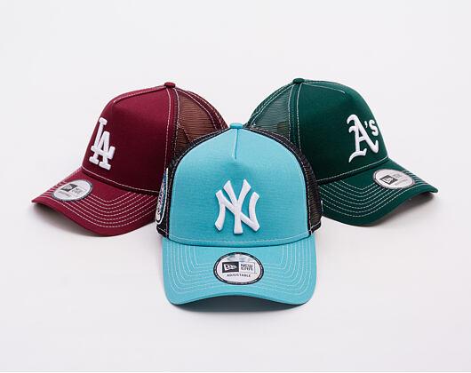 Kšiltovka New Era - MLB Contrast Stitch WS Retro 9FORTY Trucker - NY Yankees - Blue