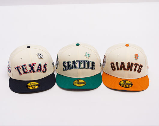 Kšiltovka New Era - MLB 1995 ASG Pin Pre-Curved 59FIFTY - Texas Rangers - Cream / Navy