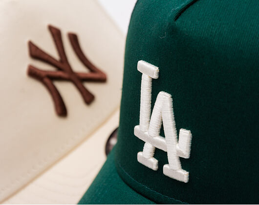 Kšiltovka New Era - MLB League Essential 9FORTY A-Frame - LA Dodgers - Dark Green / Cream