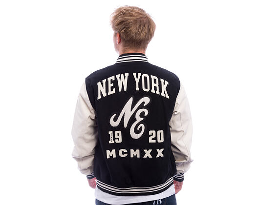 Bunda New Era - Patch Varsity Jacket - Black