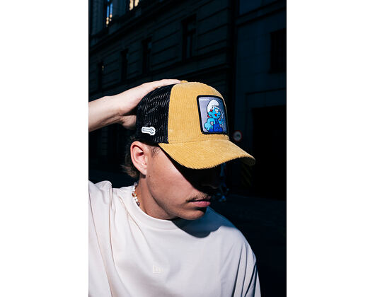 Kšiltovka Capslab - Smurfs Trucker - Handy Cord - Brown