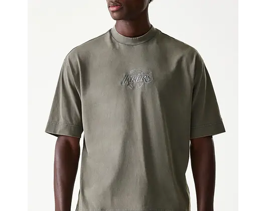 Triko New Era - NBA Washed Box Tee - LA Lakers - Grey