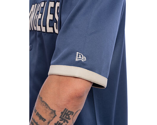 Dres New Era - NBA Button Jersey Shirt - LA Lakers - Muted Indigo