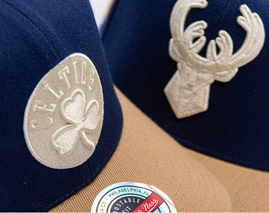 Kšiltovka Mitchell & Ness - Sand Storm Classic Red - Boston Celtics - Navy/Sand