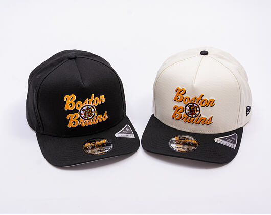 Kšiltovka New Era - NHL Chainstitch 9FIFTY A-Frame - Boston Bruins - Chrome White