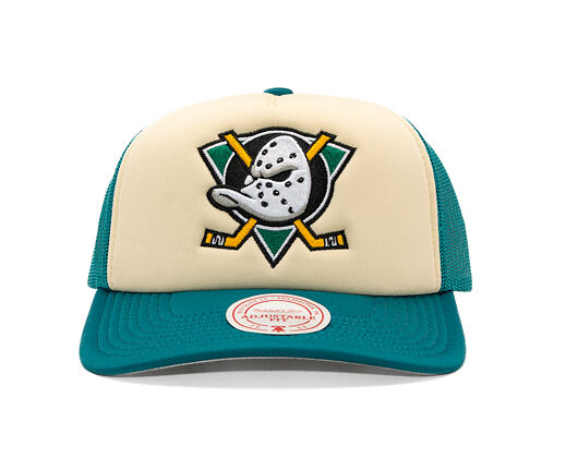 Kšiltovka Mitchell & Ness - NHL Vintage Block Trucker - Anaheim Ducks - Cream