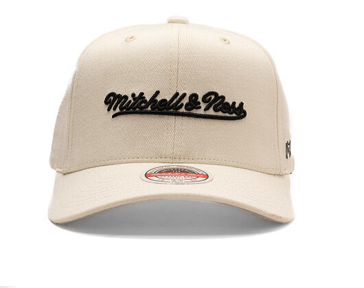 Kšiltovka Mitchell & Ness - Branded Script Stretch  - Off White