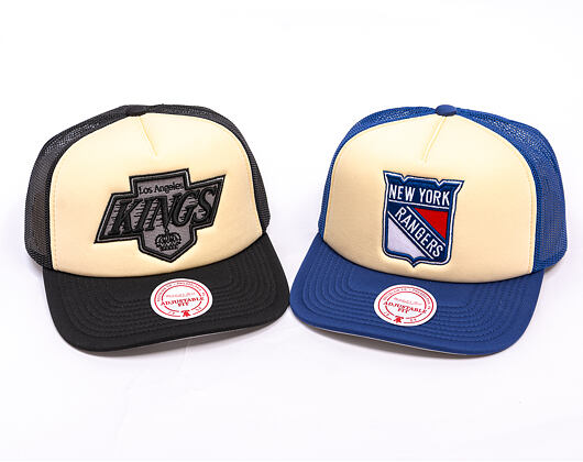 Kšiltovka Mitchell & Ness - NHL Vintage Block Trucker - New York Rangers - Cream