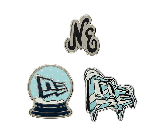 Připínáček New Era - Branded 3× Cap Pin Set - Silver