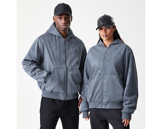 Bunda New Era - NBA Suede Hooded Jacket - Chicago Bulls - Grape