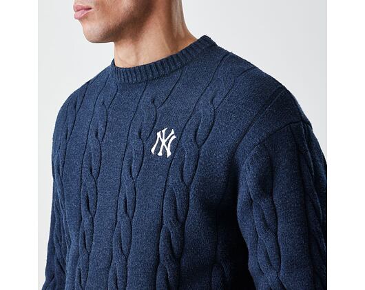 Svetr New Era - MLB Cable Knit Crew - NY Yankees - Navy
