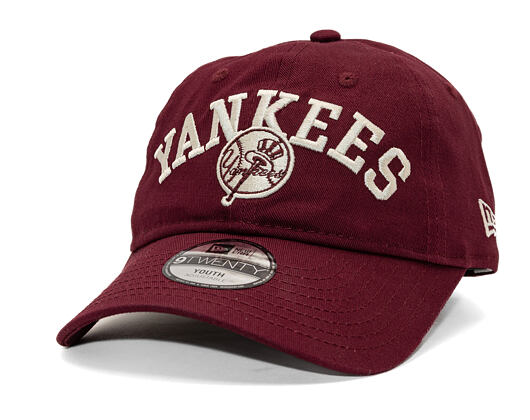 Dětská Kšiltovka New Era - MLB College 9TWENTY - NY Yankees - Burgundy