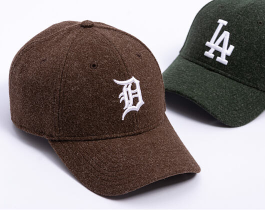 Kšiltovka New Era - MLB Melton Wool 9FORTY - Detroit Tigers - Brown / White