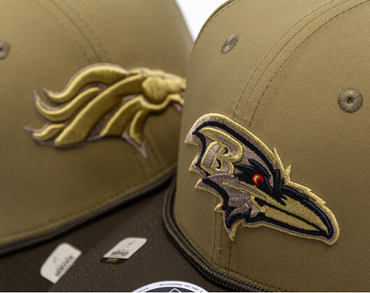 Kšiltovka New Era - NFL25 "Salute to Service" - 9SEVENTY Stretch-Snap - Baltimore Ravens