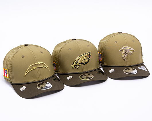Kšiltovka New Era - NFL25 "Salute to Service" - 9SEVENTY Stretch-Snap - Philadelphia Eagles