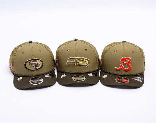 Kšiltovka New Era - NFL25 "Salute to Service" - 9SEVENTY Stretch-Snap - San Francisco 49ers