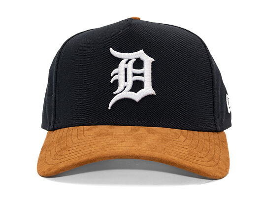 Kšiltovka New Era - MLB Suede Visor 9FORTY A-Frame - Detroit Tigers - Navy / Brown