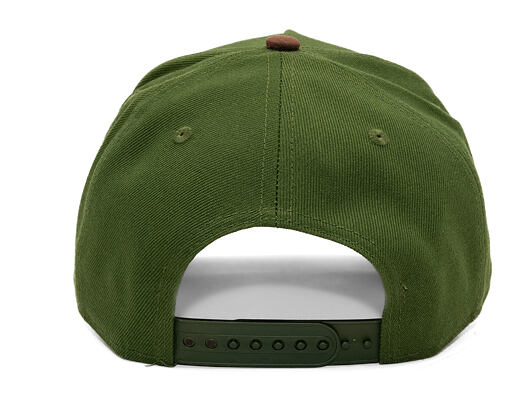 Kšiltovka New Era - MLB Suede Visor 9FORTY A-Frame - LA Dodgers - Rifle Green / Brown