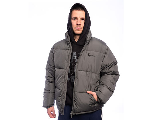 Péřová bunda Karl Kani - Small Signature Embossed Logo Puffer Jacket - Grey