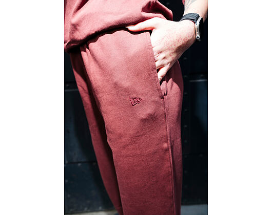 Kalhoty New Era - Branded Washed Straight Sweatpants - Burgundy