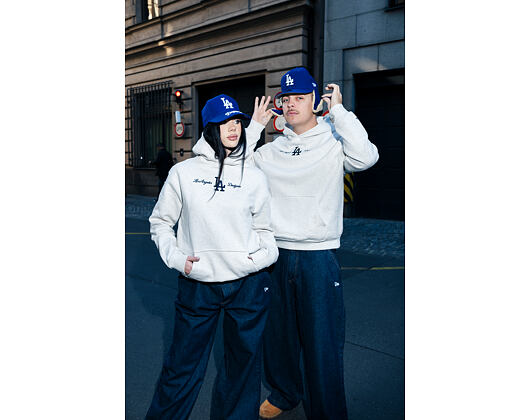 Mikina New Era - MLB Graphic Oversized Hoody - LA Dodgers - Heather Grey