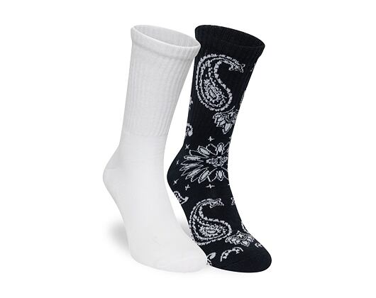 Ponožky New Era - Paisley Crew Socks 2pk - White / Navy