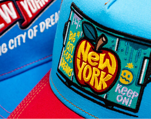 Kšiltovka Stetson - Trucker Cap Big Apple by JJ Hats - Red/Blue