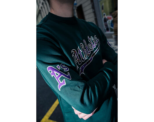 Mikina New Era - MLB Infill Crewneck - Oakland Athletics
