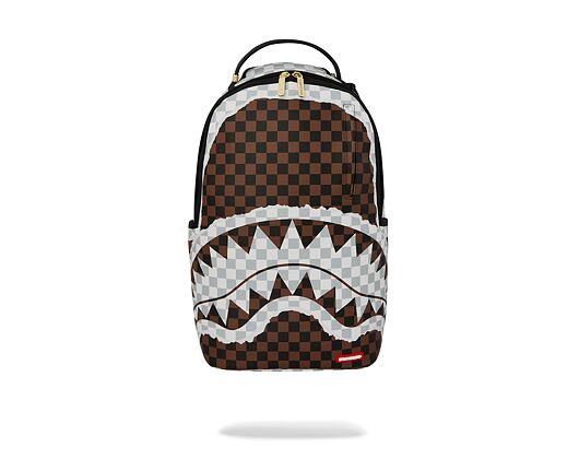 Batoh Sprayground Cream And Brown Tear Check Backpack