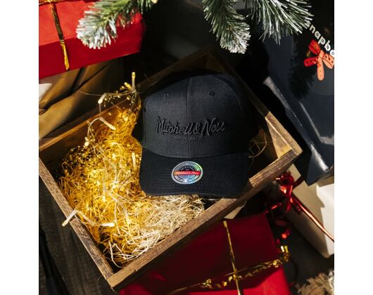 Kšiltovka Mitchell & Ness - Branded Pinscript Classic Red - Black / Black