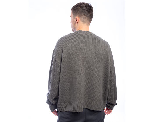Svetr Karl Kani Og Cable Knit Os Sweater Grey