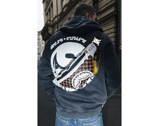 Ledvinka Sprayground Cream And Brown Tear Check Savvy Crossbody