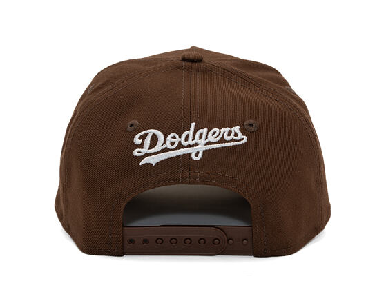 Kšiltovka New Era - MLB Outline Script 9FORTY A-Frame - LA Dodgers - Chestnut Brown