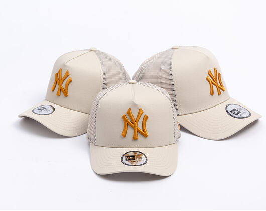 Dětská Kšiltovka New Era - MLB Essential 9FORTY Trucker - NY Yankees - Stone