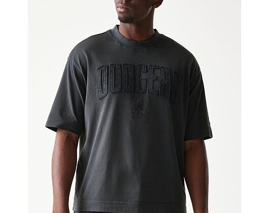 Triko New Era - MLB Washed Boxy Tee - LA Dodgers - Dark Grey