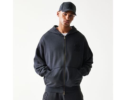 Mikina New Era - MLB Washed Full Zip Hoody - NY Yankees - Black