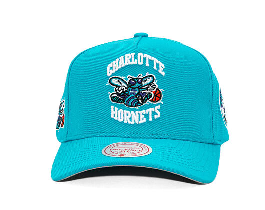 Kšiltovka Mitchell & Ness - Charlotte Hornets - Double Clutch Pro Snapback Hwc - Teal