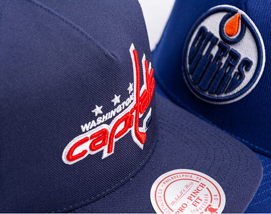 Kšiltovka Mitchell & Ness - Washington Capitals - Double Clutch Pro Snapback - Navy