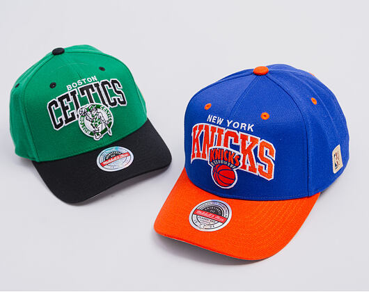 Kšiltovka Mitchell & Ness - NBA Team Arch Snapback - New York Knicks - Blue / Orange