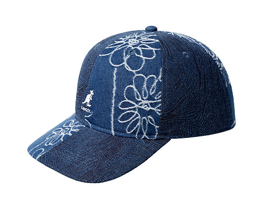 Kšiltovka Kangol - TRENDS PACK - Denim Mashup Baseball - Medium Blue Floral
