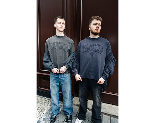 Triko New Era - MLB Washed Boxy Tee - NY Yankees - Black