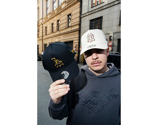 Kšiltovka New Era - MLB Outline 9FORTY Trucker - LA Dodgers - Black