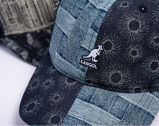 Kšiltovka Kangol - TRENDS PACK - Denim Mashup Baseball - Blue Picnic