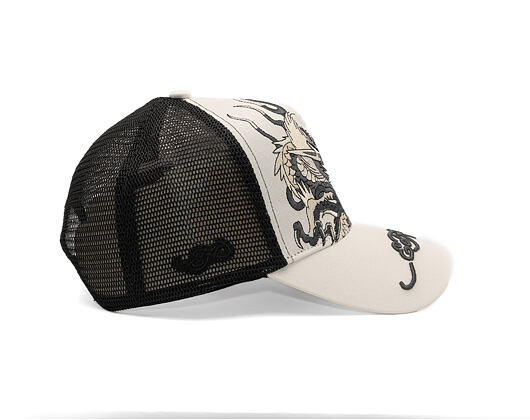 Kšiltovka Ed Hardy - Mono Giant Dragon Twill Front Mesh Trucker - White/Black