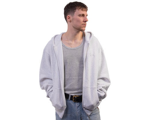Mikina Karl Kani - Signature Oversized Zip Hoodie - Heather Grey