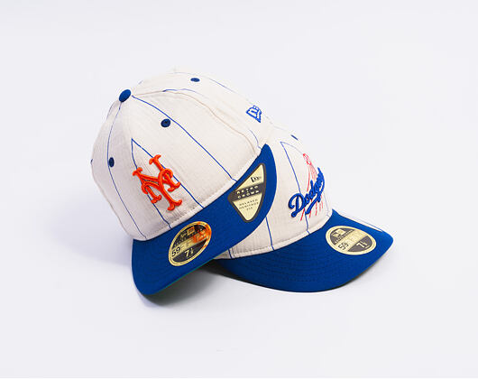 Kšiltovka New Era - MLB Retro Linen Pinstripe 59FIFTY Retro Crown - NY Mets - NY Logo - Off White