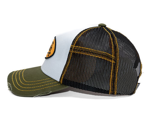Kšiltovka Von Dutch - Trucker - Classic Logo Olive/White
