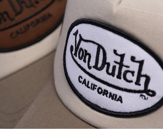 Kšiltovka Von Dutch - Trucker - Cali Patch Olive/White