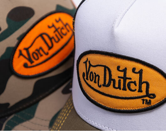Kšiltovka Von Dutch - Trucker - Classic Logo Olive/White