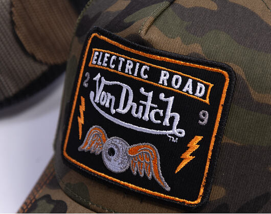 Kšiltovka Von Dutch - Trucker - Electric Road Green Camo